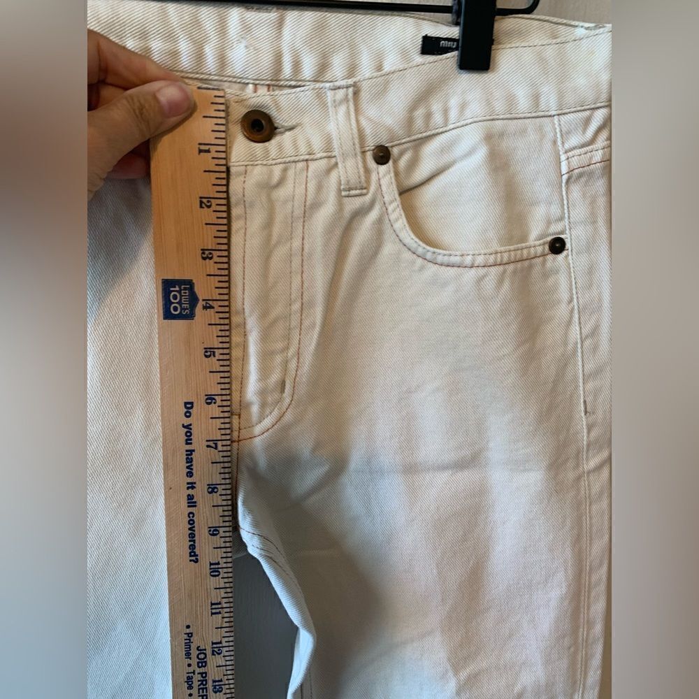 Miu Miu winter white boot cut jeans size 30 - Picture 4 of 9